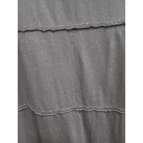 ICantoo Womens T-Shirt Dress Large Black Minimalist Capsule Midi Cap Sleeve - Picture 4 of 9